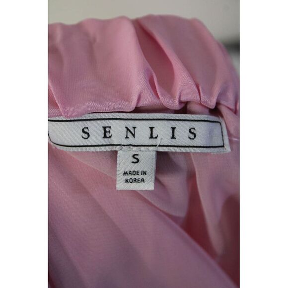 Senlis Womens Light Pink Lined Pull On Midi Tiered Skirt Size S - Picture 5 of 5